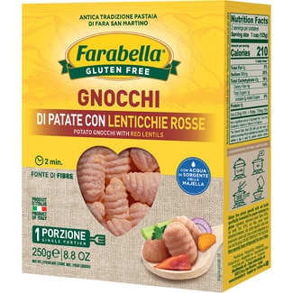 FARABELLA Potato gnocchi with red lentils gluten-free container 250 g