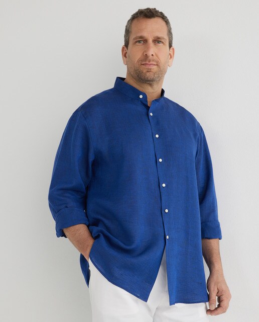 Tall men's classic-fit linen shirt 