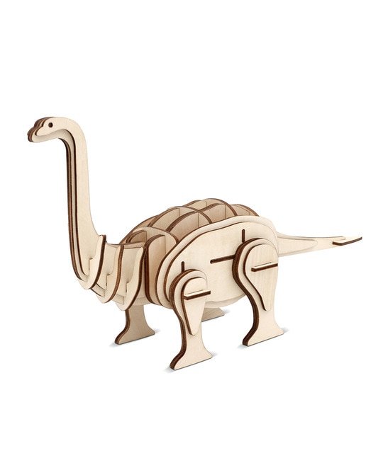 Puzzle 3d madera Brontosaurio