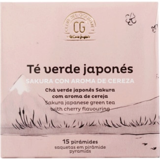 Club del Gourmet Chá Verde Japonês Sakura com Aroma de Cereja embalagem 33,7 g