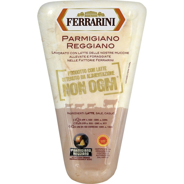 FERRARINI queso italiano de pasta dura semigrasa DOP Parmigiano Reggiano peso aproximado cuña 280 g elaborado con leche cruda