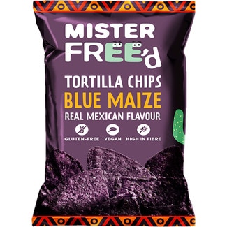 MISTER FREE'D blue corn tortilla chips bag 135 g