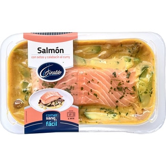 GIRALDO salmon with mushrooms, courgette and curry spice tray 270 g