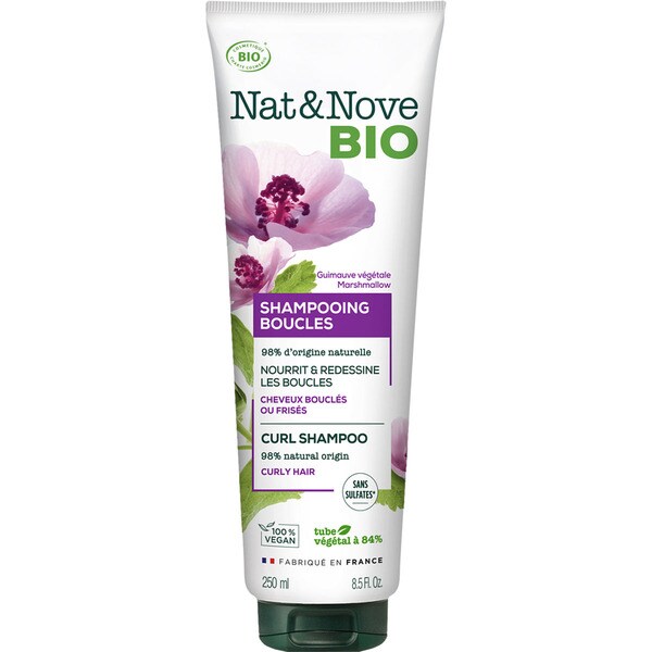 NAT&NOVE Bio champú para cabello rizado tubo 250 ml
