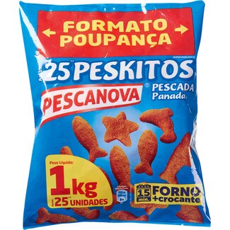 Pescanova Peskitos de Pescada Panada 25 Unidades embalagem 1 kg