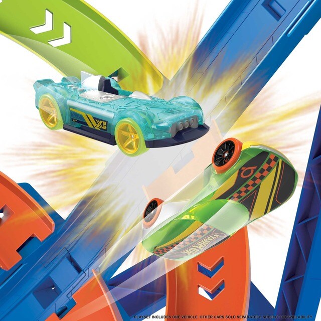 Pista de carros espiral best sale de choques hot wheels