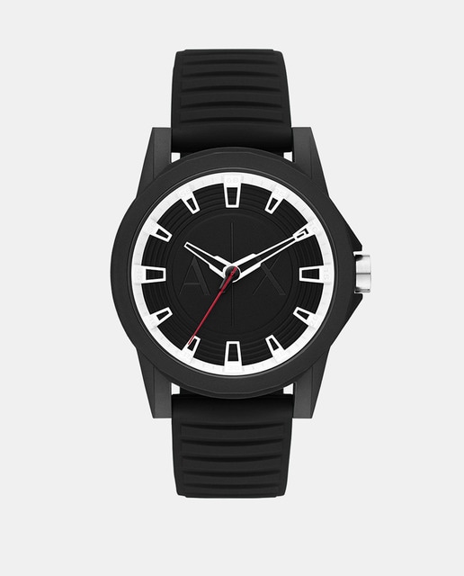 Reloj de hombre Outerbanks AX2520 de caucho negro