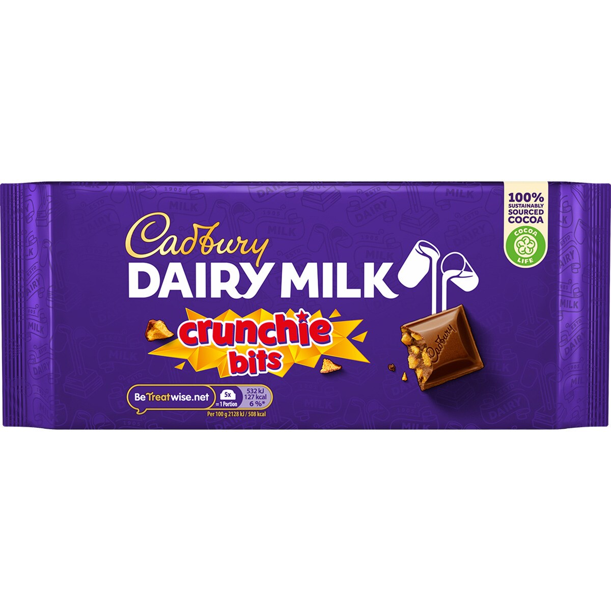Buy Dairy Milk Crunchie milk chocolate with crunchy puffed rice tablet