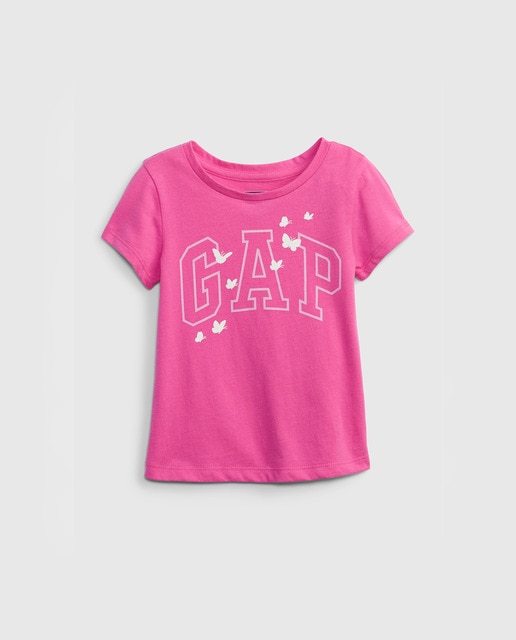 Camiseta estampada manga corta de niña