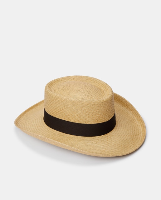 Sombrero panamá de paja toquilla hecho a mano en Ecuador