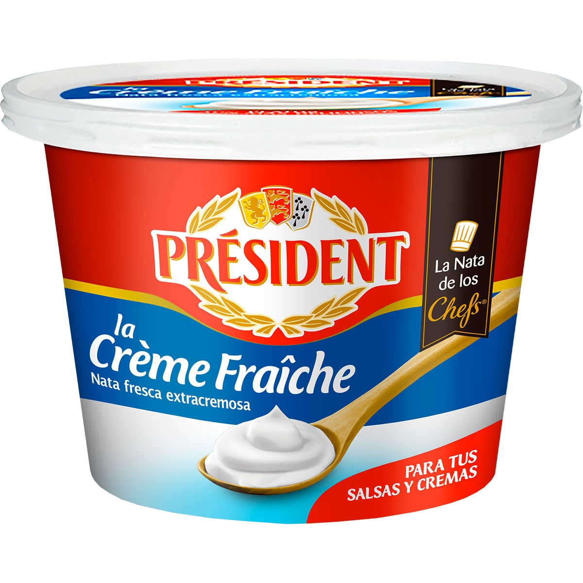 La Creme Fraiche nata líquida fresca extracremosa especial cocina tarrina 200 ml · PRESIDENT