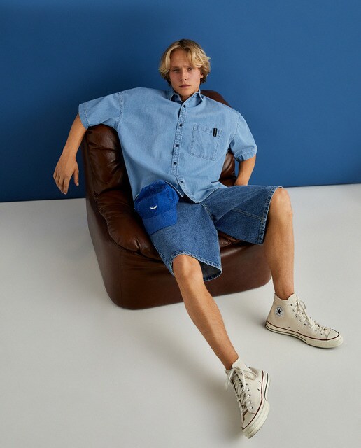 Men's regular-fit plain coloured short 