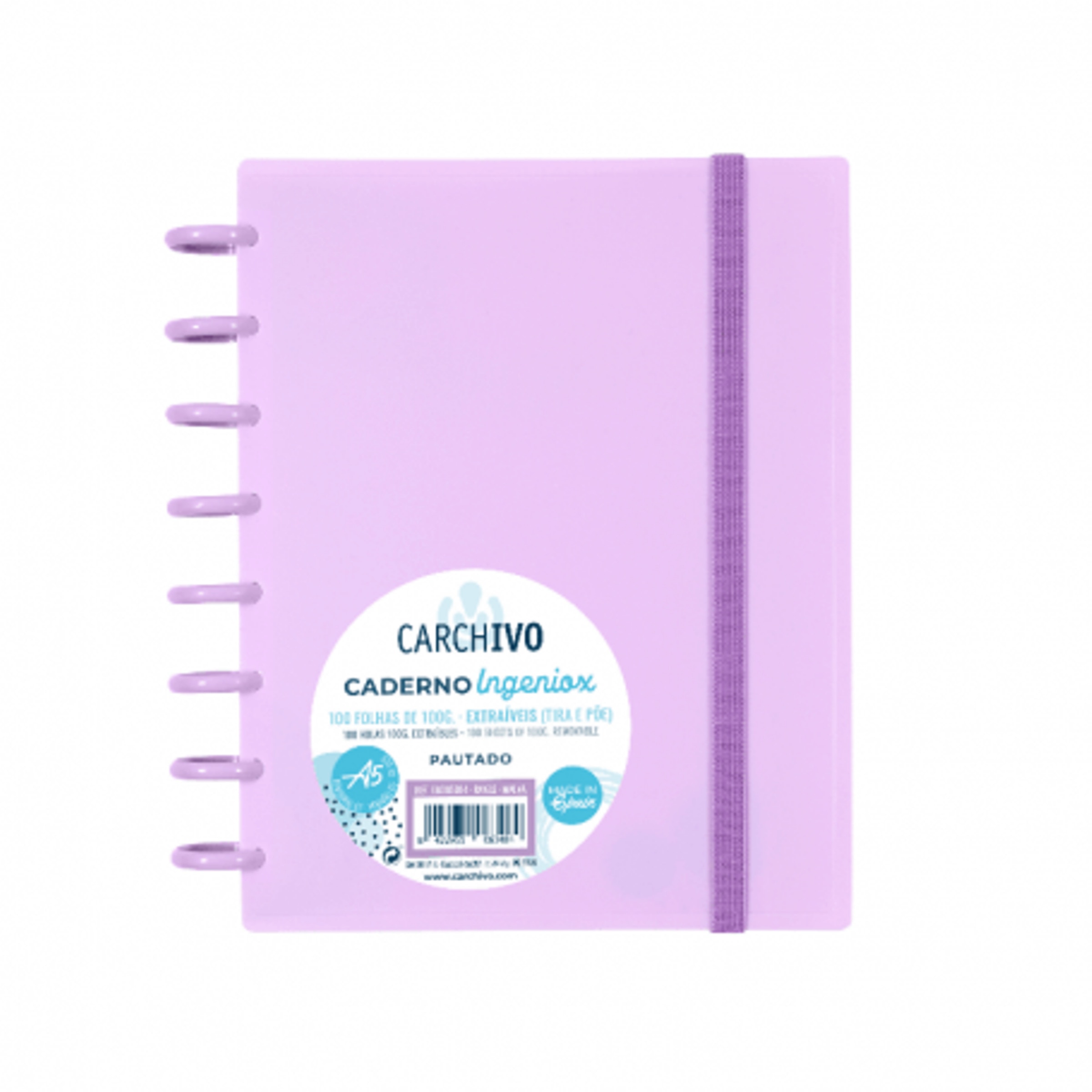 Imagem 0 de Caderno Ingeniox A5 Pautado - Malva