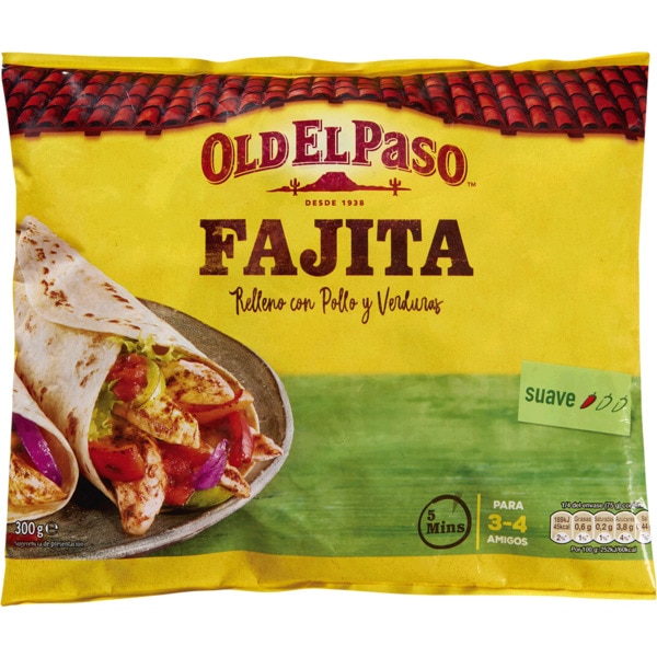Fajitas Relleno bolsa 300 g · Old El Paso · Supermercado El Corte