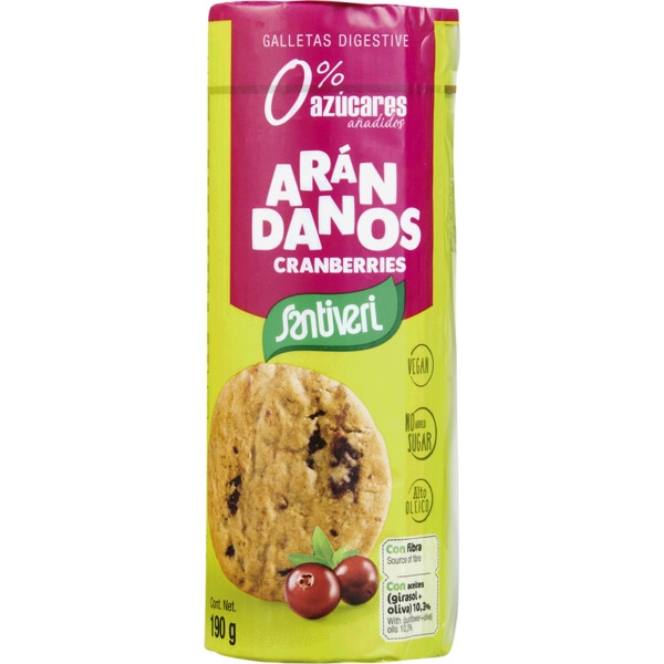 Bolachas Digestivas de Arandos embalagem 190 g