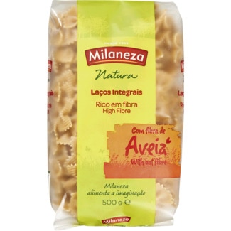 Milaneza Natura Massa Laços Integrais com Fibra de Aveia embalagem 500 g