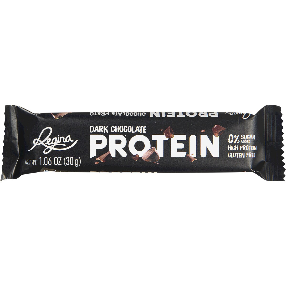 Chocolate Preto sem Açúcar e sem Glúten embalagem 30 g · Regina Protein