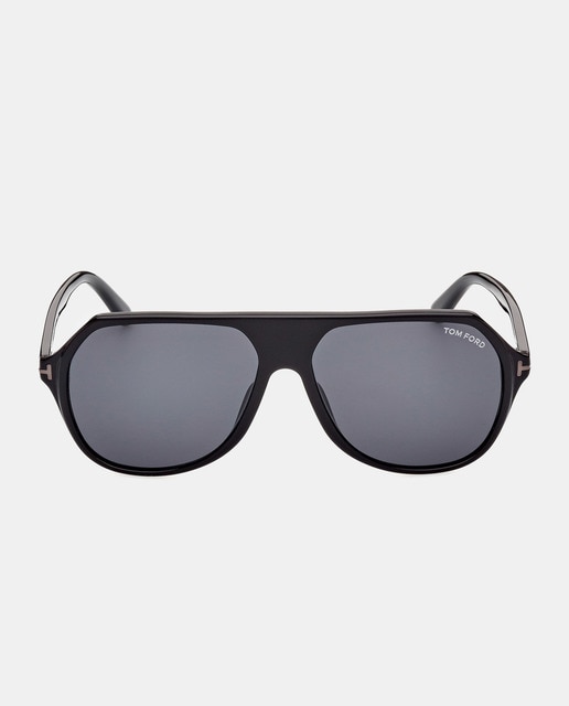 Gafas de sol de hombre aviador de acetato en negro y doble puente