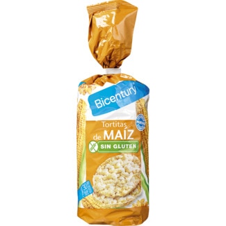 Bicentury Nackis Tortitas de Milho sem Glúten embalagem 130 g