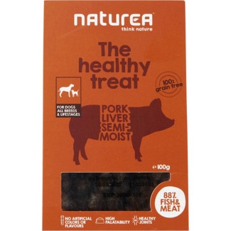 LIVER SEMI-MOIS TREATS DOG PORK embalagem 100 g