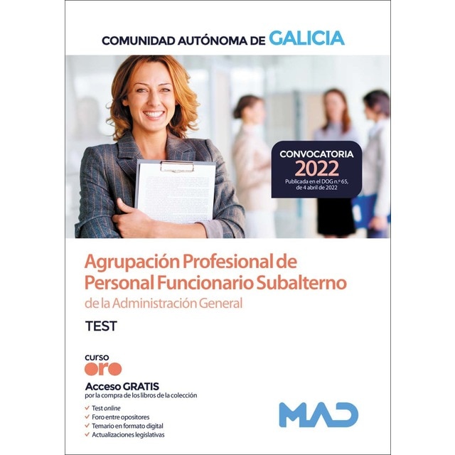 Agrupación profesional de personal funcionario subalterno de la administración general de la comunidad autónoma de galicia. Temari