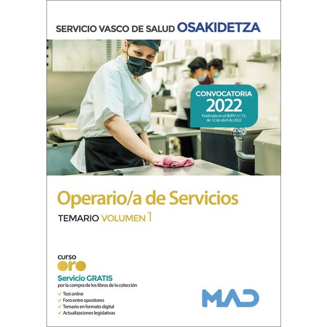 Operario/a de servicios de osakidetza-servicio vasco de salud. Test