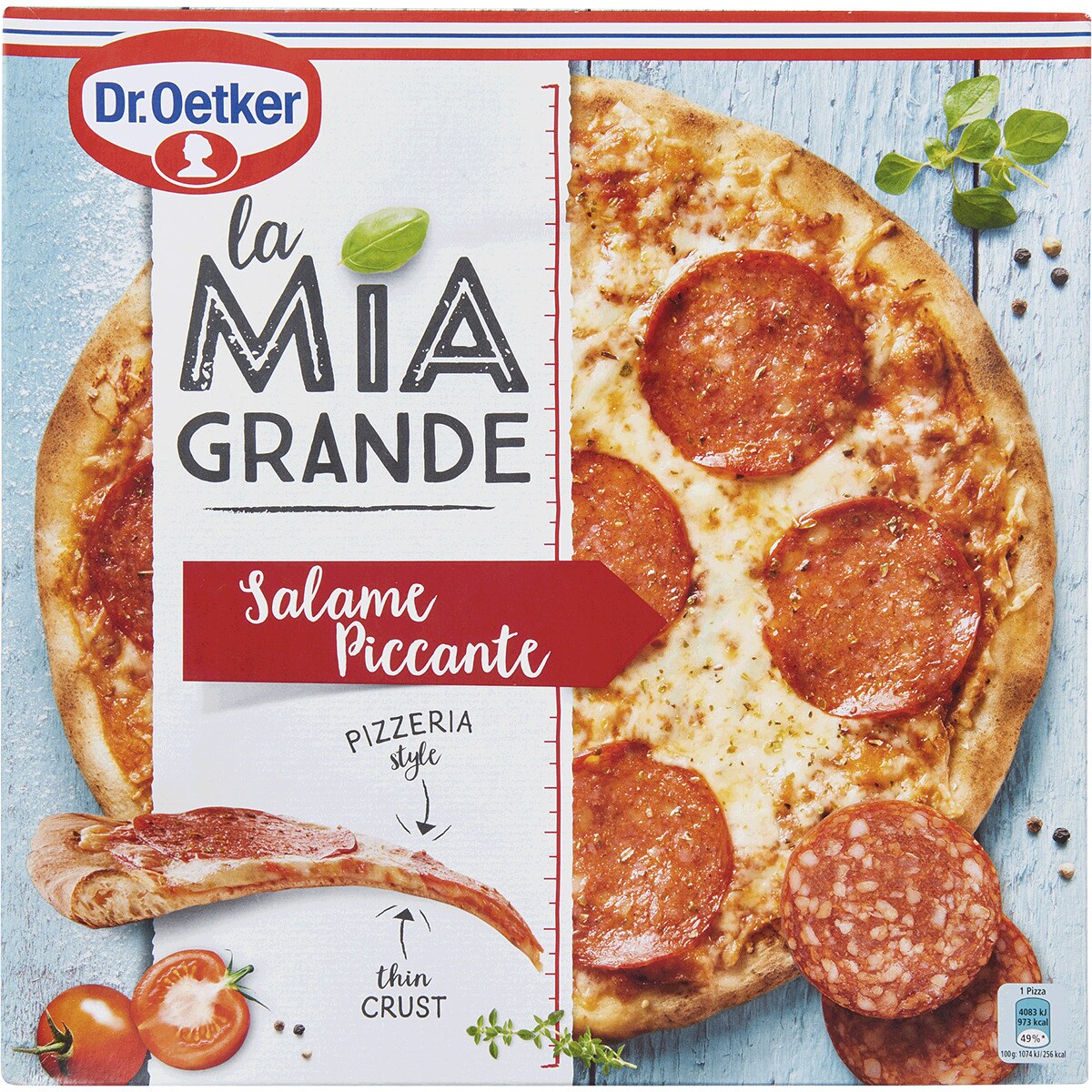 Pizza de Salame Picante embalagem 380 g · La Mia Grande · Supermercado