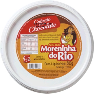 Moreninha do Rio Doce de Amendoim com Cobertura Sabor de Chocolate embalagem 500 g