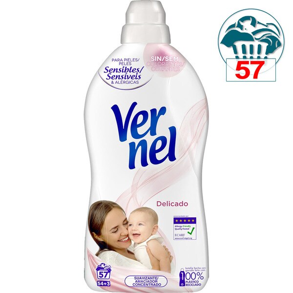 Delicate concentrated fabric softener for sensitive and allergic skin
