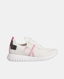 Chaussures basses femme blanches avec logo sur le côté