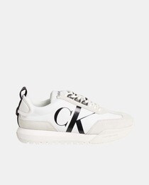 Chaussures basses femme blanches avec logo sur le côté