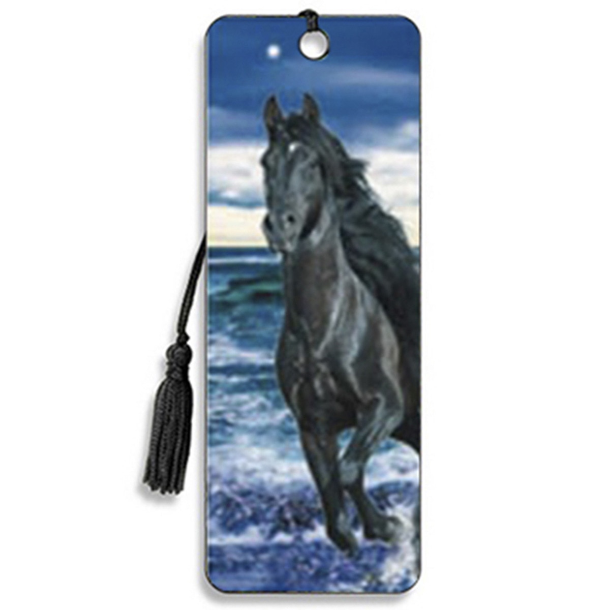 Marcapáginas 3D con Borla Caballo Negro
