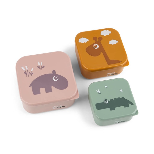 3 Cajas Snack DONE BY DEER DEER FRIENDS Mezcla rosa libre de BPAs