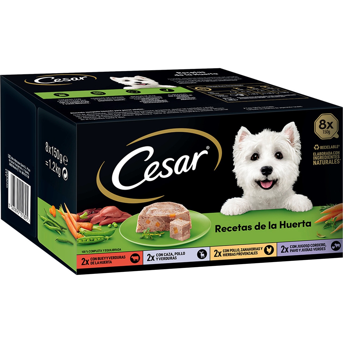 Garden Recipes wet dog food with ox and vegetables 2 x 150 g tubs with