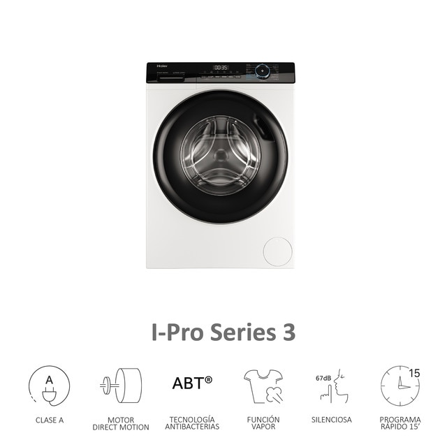 Thumbnail 3 de Haier HW90-B14939-IB Lavadora 9 kg 💧 I-Pro Series 3