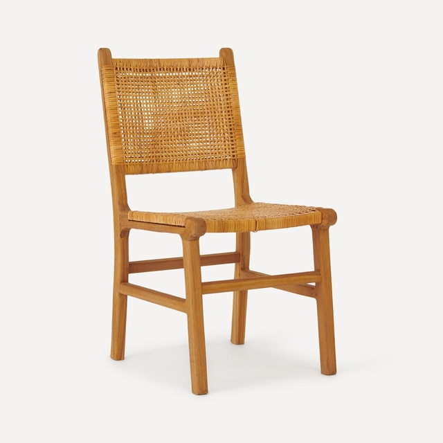 Silla de comedor de teca y ratán Bongai El Corte Inglés