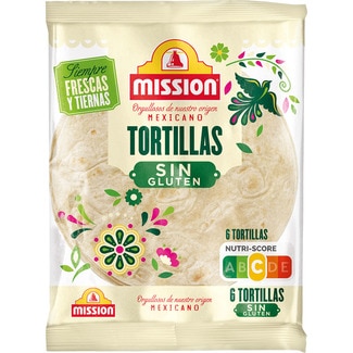 MISSION gluten-free tortillas 6-pack packet 216 g