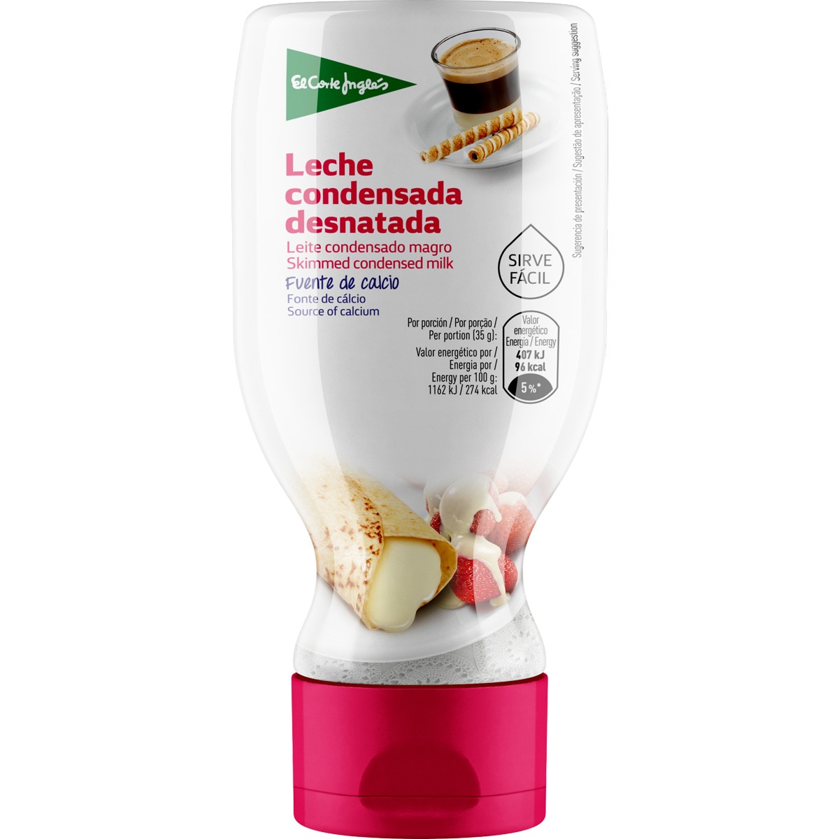 Easytoserve skimmed condensed milk bottle 450 g · EL CORTE INGLES