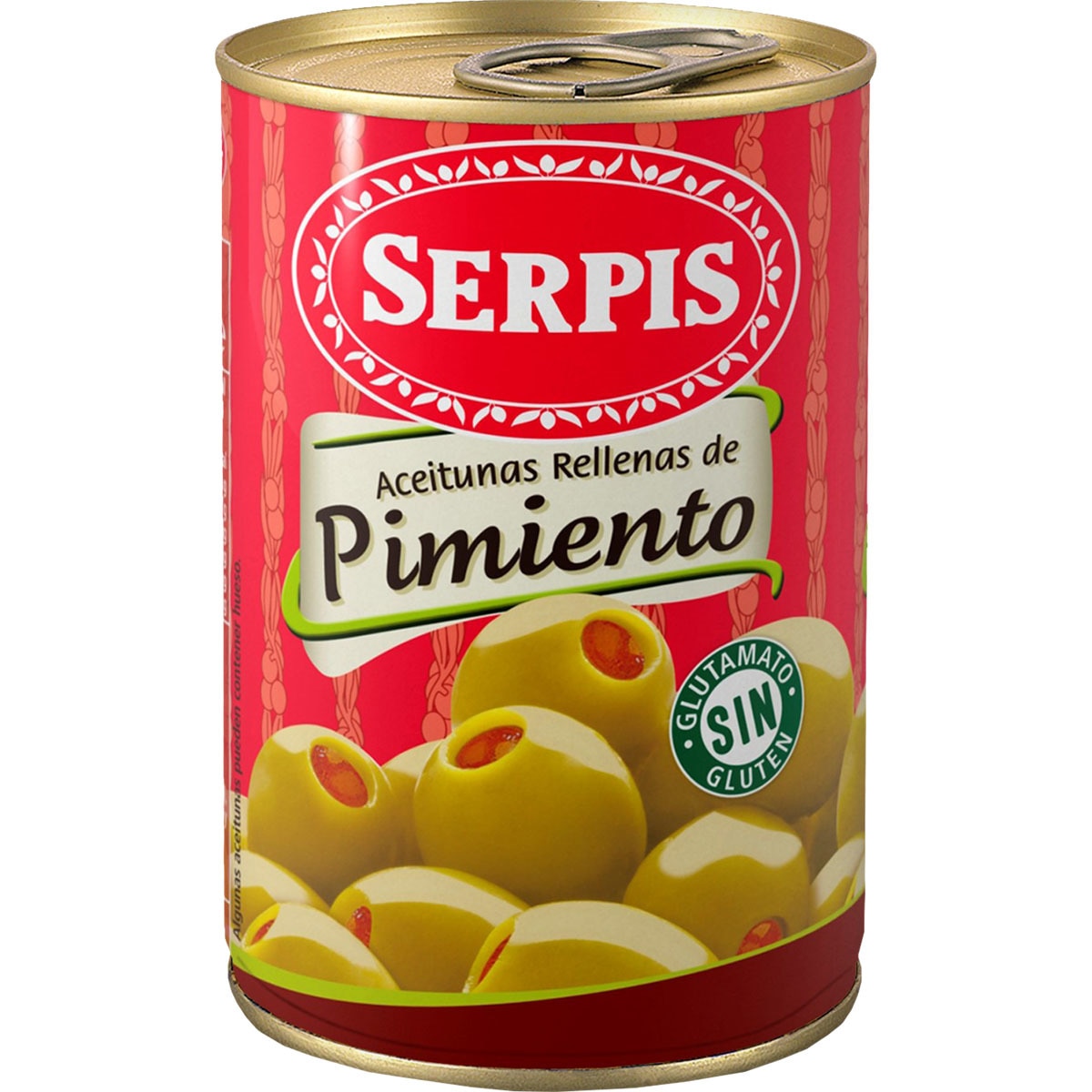 Mit Paprika gefüllte Oliven Glutenfrei Dose 130 g netto Abtropfgewicht