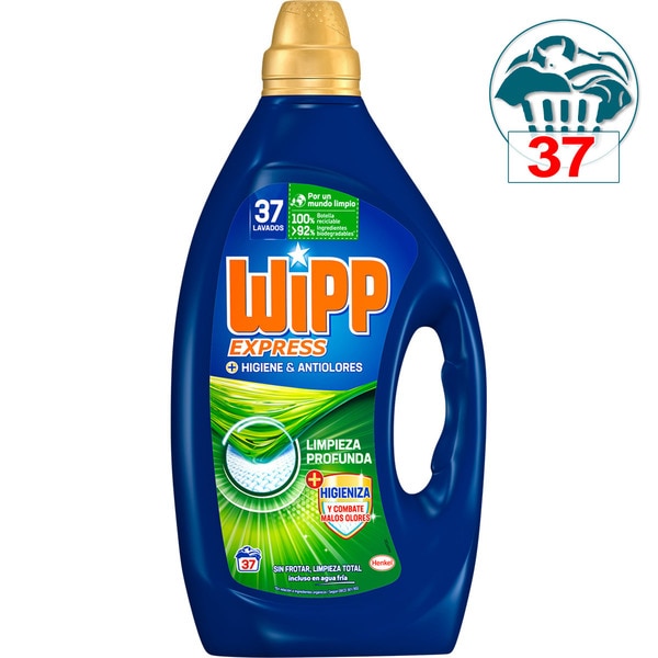 Deep Cleaning laundry liquid gel detergent, combats bad odours bottle