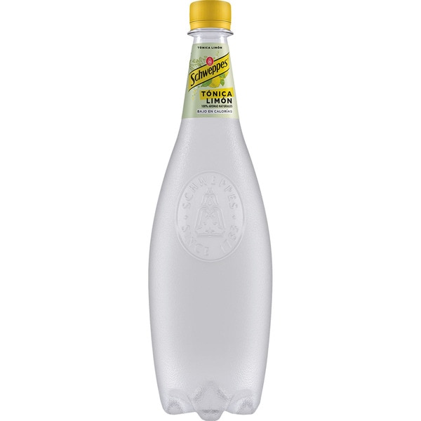 SCHWEPPES tónica sabor limón 100% aromas naturales botella 1 l 