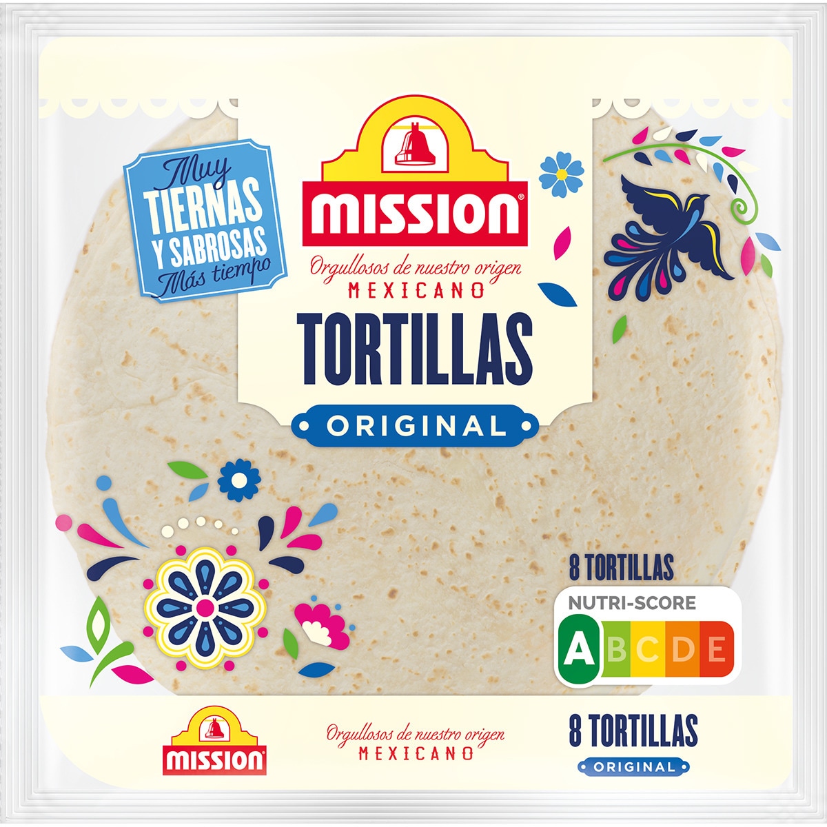 Tortillas de trigo 8 unidades paquete 320 g · MISSION · Supermercado El