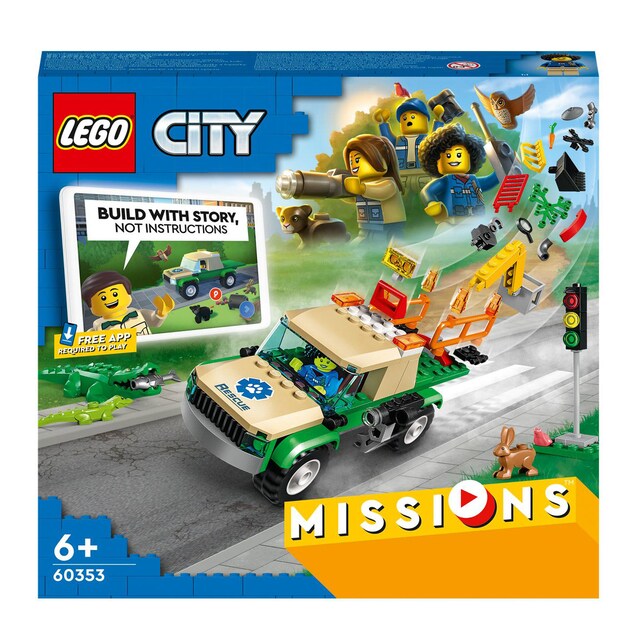 Juguete de Construcción Digital Misiones de Rescate de Animales Salvajes con Ladrillos Interactivos LEGO City Missions