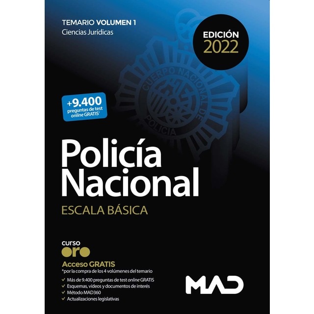Policía Nacional Escala Básica. Temario volumen 1 (Tapa blanda)