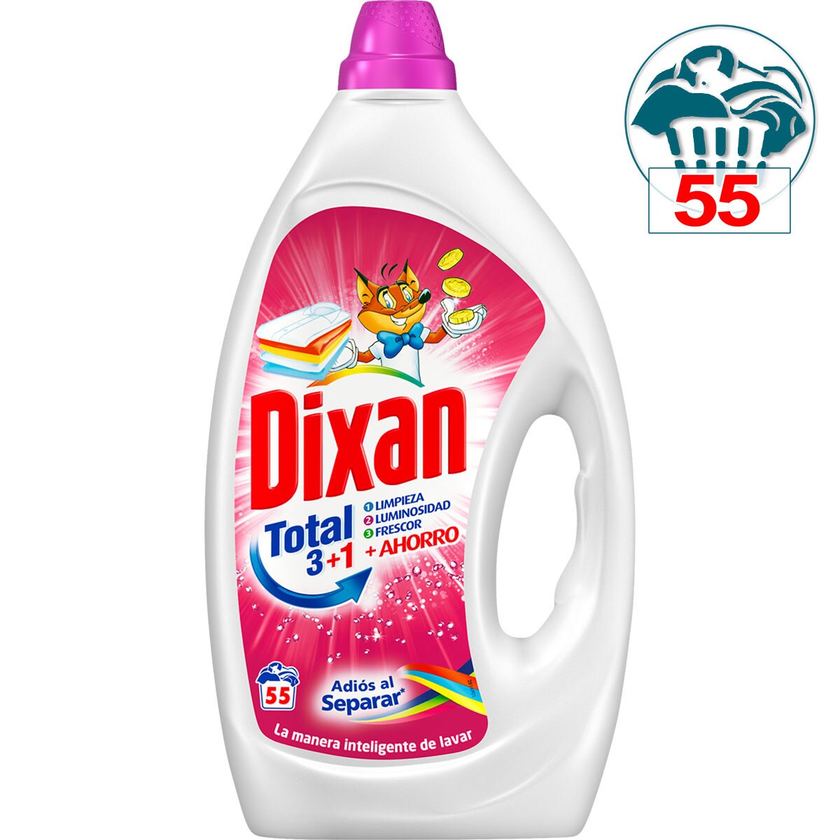 Total Adiós al Separar 3+1 washing machine liquid detergent bottle 55
