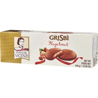 Grisbi Bolachas Recheadas com Creme de Avelã embalagem 150 g