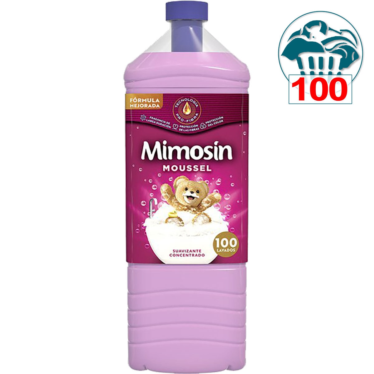 Moussel concentrated fabric softener bottle 100 dose · MIMOSIN