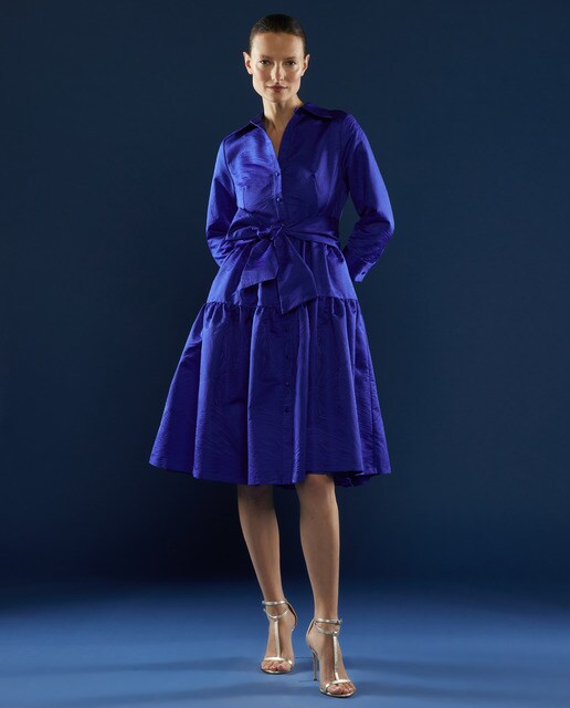 Taffeta shirt dress · Women's fashion 
