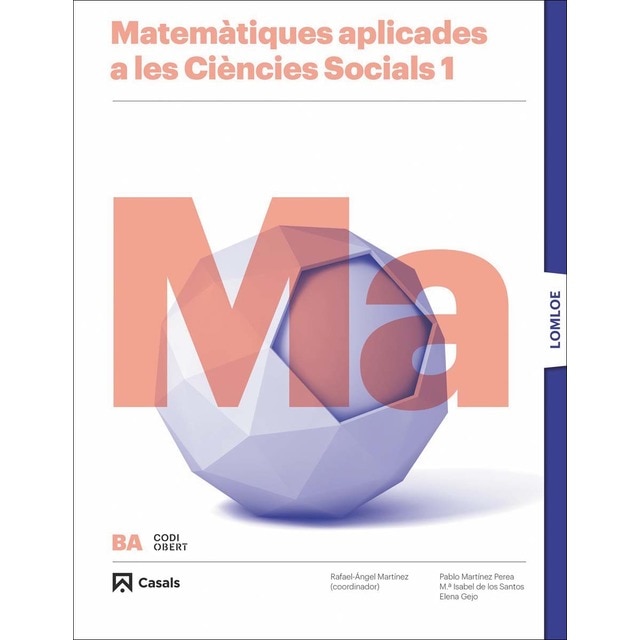 Matemàtiques 1 BA CCSS LOMLOE (Tapa blanda)