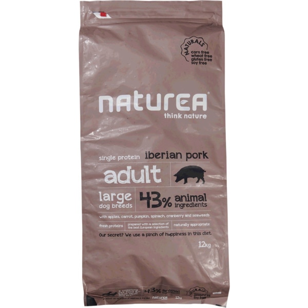Alimento Seco para Cão Adulto Grande Naturals Porco Ibérico embalagem 12 kg